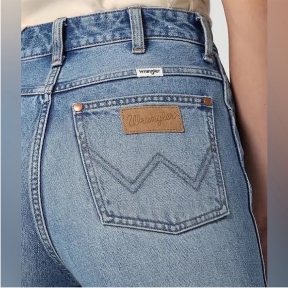 Wrangler 30 x 28 Jeans Wild West 603 High Rise Straight Blue distressed NWT - Picture 12 of 14